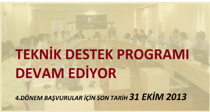 GEKA, TEKNİK DESTEK PROGRAMINA BAŞVURULAR DEVAM EDİYOR.