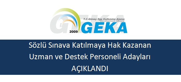 T.C GÜNEY EGE KALKINMA AJANSI SÖZLÜ SINAVA KATILMAYA HAK KAZANAN ADAYLARIN LİSTESİ