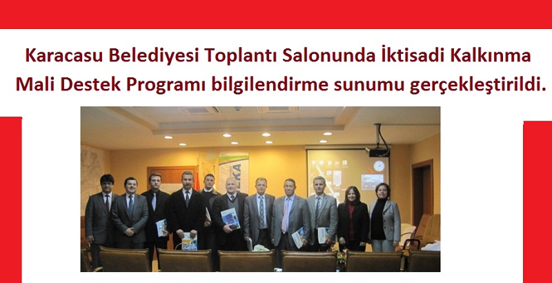 KARACASU BELEDİYESİ TOPLANTI SALONUNDA İKTİSADİ KALKINMA MALİ DESTEK PROGRAMI BİLGİLENDİRME SUNUMU.