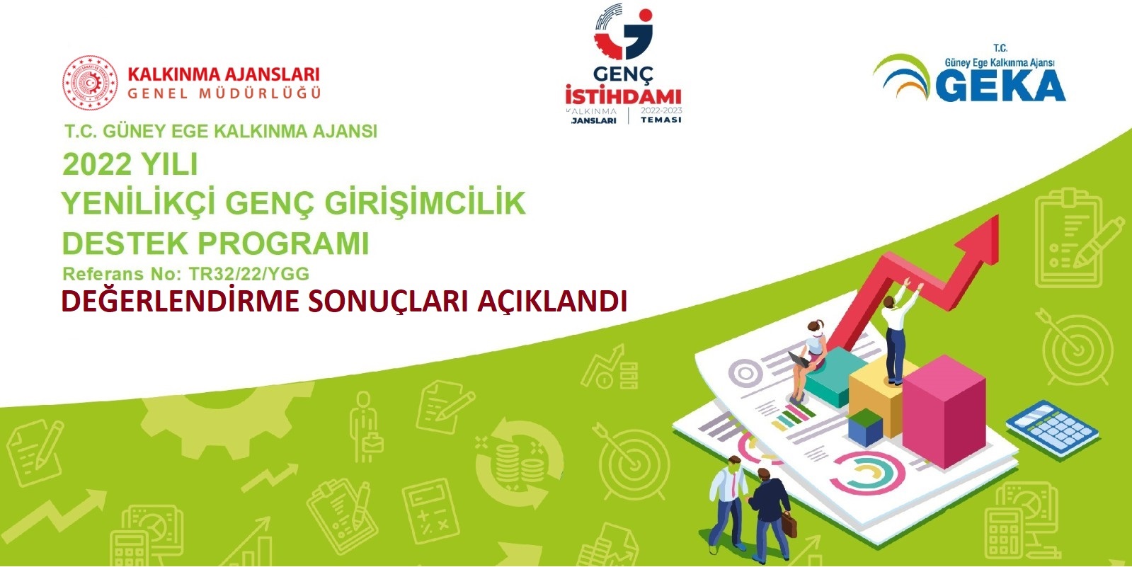 2022 YILI YENİLİKÇİ GENÇ GİRİŞİMCİLİK DESTEK PROGRAMI  DEĞERLENDİRME SÜRECİ SONA ERDİ